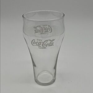 Vintage Libbey “Enjoy Coca-Cola Classic” Clear Glass Bell Soda Pop Cup 6" Flared